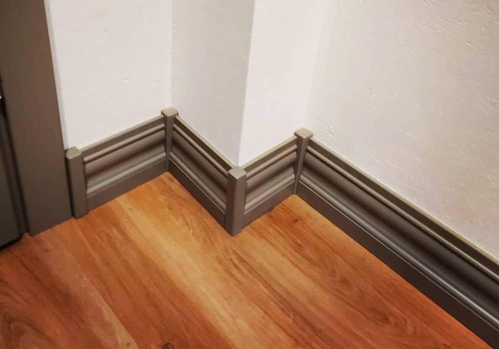 Baseboards in the house