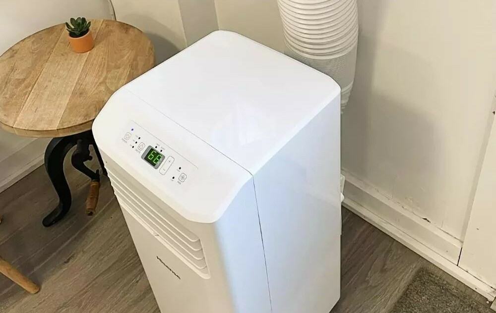 white portable air conditioner 